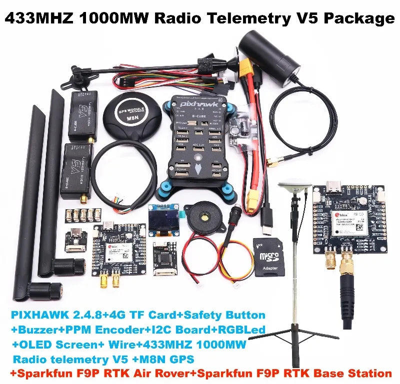 SparkFun GPS RTK2 Board ZED F9P Qwiic High-Precision UAV GNSS Series Ardupilot Pixhawk PX4 FPV AutoPilot Flight Control
