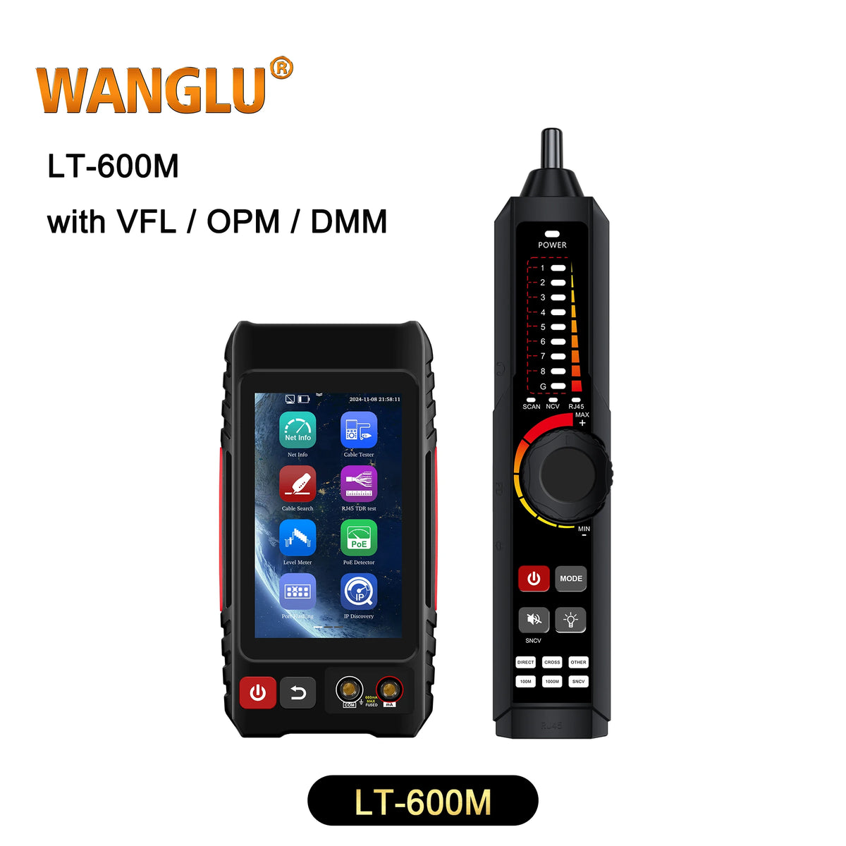 WANGLU Network Cable Tester RJ45 Tester Cable Tracker LAN Tester Network Tool Kit UTP Cable Tester PoE Tester Cable Locator