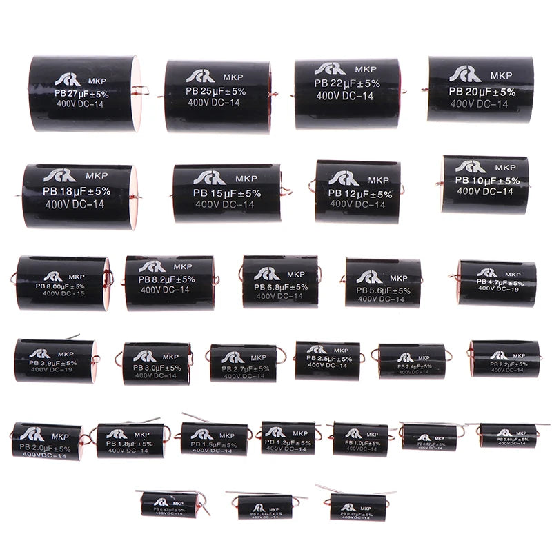 SCR Copper Foot Fever Polypropylene Coupling Audio Capacitor Of Fever Stage MKP Capacitor 400V 0.22UF-27UF