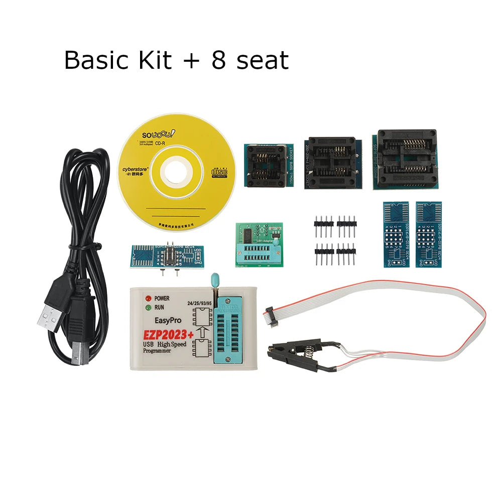 EZP2023+ High-speed SPI FLASH Programmer 24/25/93 BIOS 25T80 Burning Offline Reset Kit