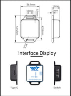 WitMotion WTVB01-BT50 Bluetooth 50m Multi-connected Vibration Sensor, 3-axis Vibration Displacement + Speed + Amplitude+Angle