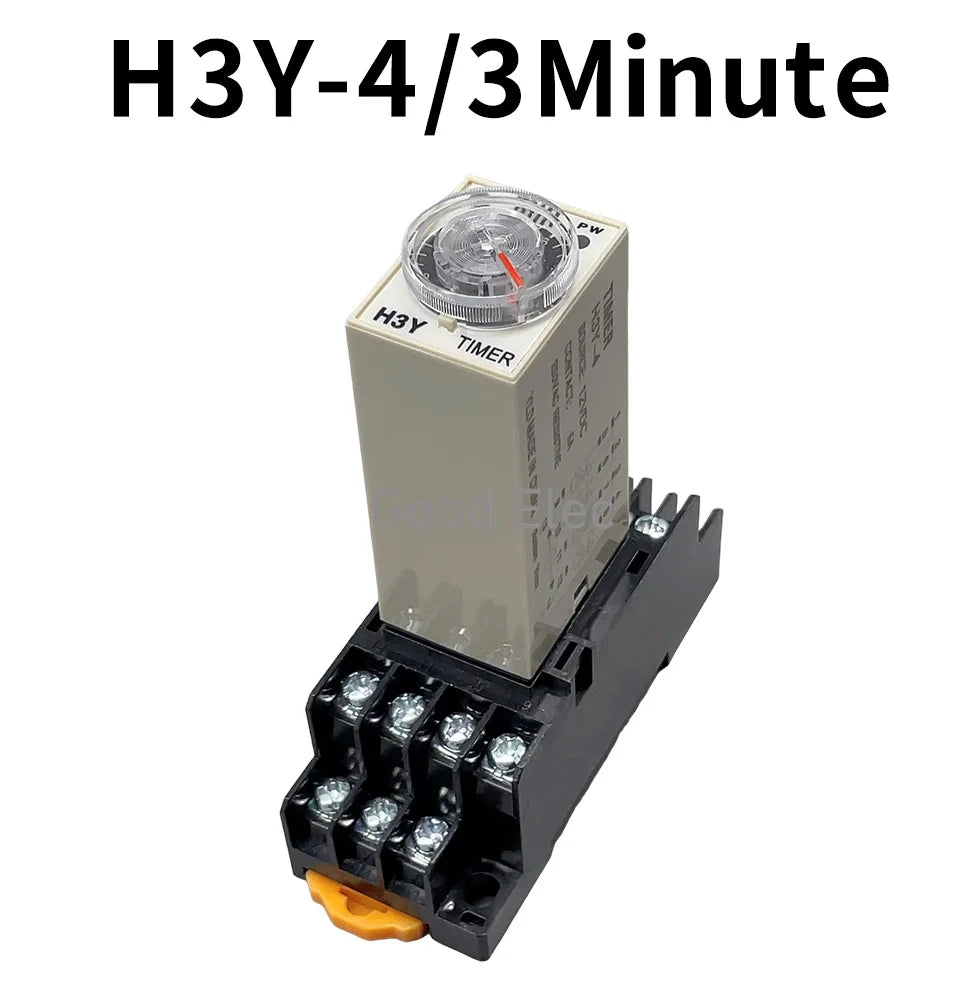 1set H3Y-4 Power On Time Delay Relay  Timer DPDT 14Pins  H3Y-4 1-60sec/ 3 Minute-60Minute  220v 110V 24V 12V
