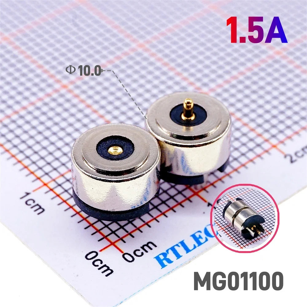 Magnetic Circular PogoPin Connector 2A Male Female Metal Spring Loaded 1/2/3/4/5/6 Pin DC Power Charger Wire JST SM Gold Plated