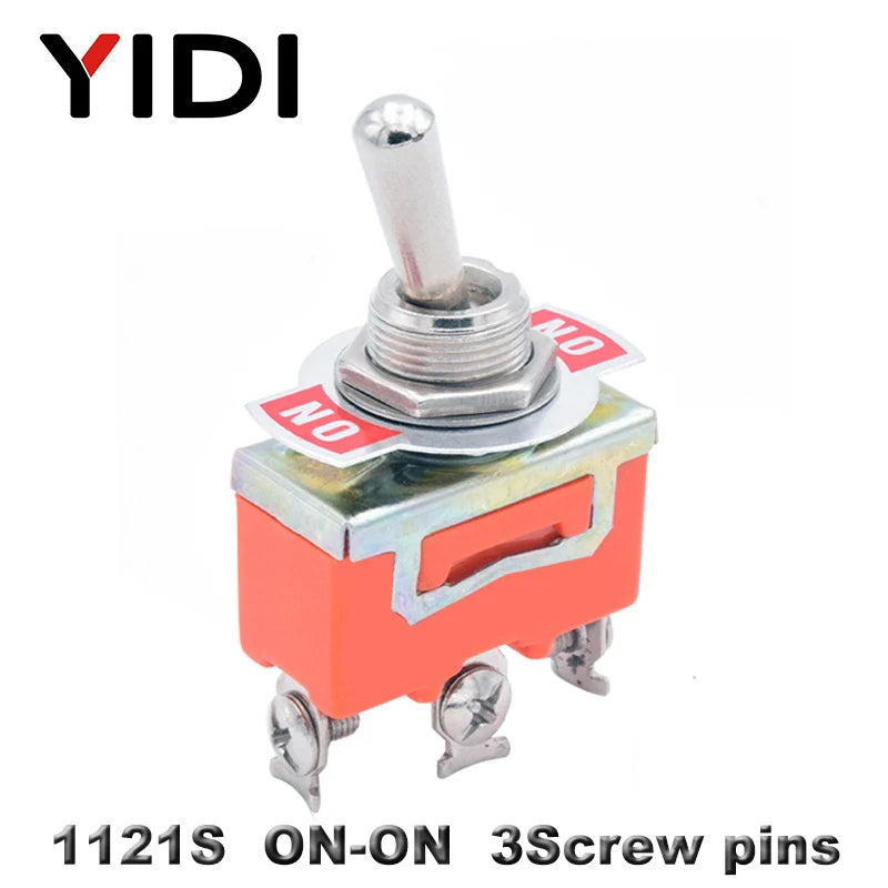 5pcs SPST DPDT 250V 15A Toggle Switch 2 3 Position Latching On-Off On-On On-Off-On E-TEN1322 1021 1122 1221 1321 Cap Waterproof