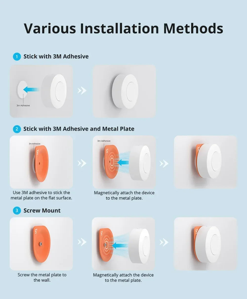 SONOFF SNZB-01P Zigbee Wireless Switch Button Smart Scene Switch Smart Home Voice Control For EWeLink APP Alexa Home Assistant