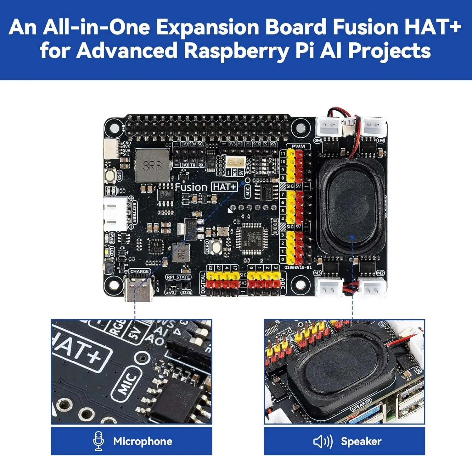 SunFounder AI Fusion Lab Kit for Raspberry Pi 5/4/3B+/Zero 2w, LLMs ChatGPT/Gemini/Grok, YOLO&OpenCV & MediaPipe, Python