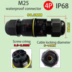 IP68 Waterproof Connector 2/3/4/5 Pin Screw Wiring Terminal Adapter For LED Light Electric Wire Connector Outdoor Junction Box