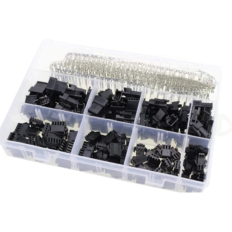 570pcs 2 3 4 5 Pin Pitch 2.54mm SM JST Male and Female Wire Connector Housing Adapter Crimp Terminal with SN28B Plier