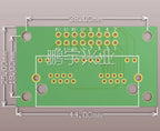 RJ45 Network Adapter Board RJ45 Double Light Female Socket Turn 2.54 Pitch Test Board RJ45 Network Port