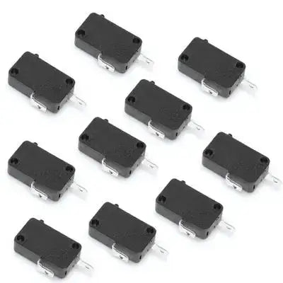 10Pcs Normally Close Micro 16a Limit Switch Replacement Snap Spdt Microwave Oven Washer Rice Cooker Door Button