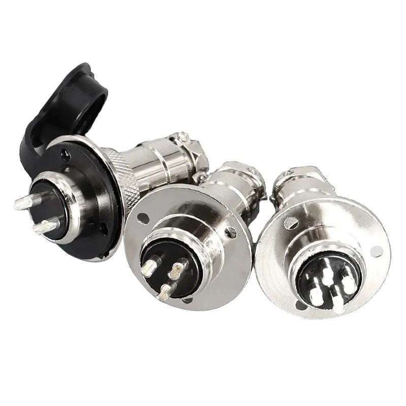 5pcs GX16 Connector Flange Mounting Aviation Plug Male Female 2 3 4 5 6 7 8 9 10Pin M16 Aviation Connector