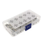 100/72pcs Car Fast-blow Glass Fuses Car Glass Tube Fuses 0.2-20A 0.5-30A Assorted Kit for Car Light Inflator Vacuum Cleaner