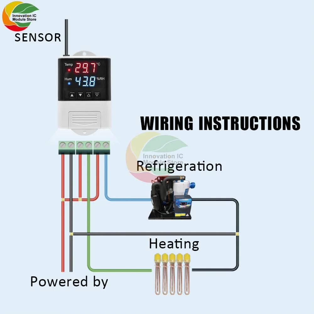 AC 110V 220V DTC2201 DTC1201 Temperature Controller Thermostat DS18B20 NTC Sensor APP Control For Smart Home