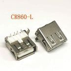10/30/50PCS USB 2.0 4Pin A Type Female Socket Connector G54 2 Feet 90 Degree Data Transmission Charging