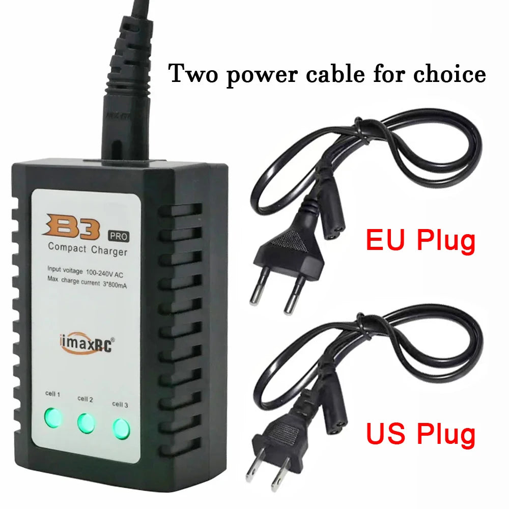 iMax B3 Pro Balancer Charger EU/US Plug 10W 2s 3s Lipo Battery 7.4V 11.1V 10w Compact Power Adapter Supply for Car RC Model
