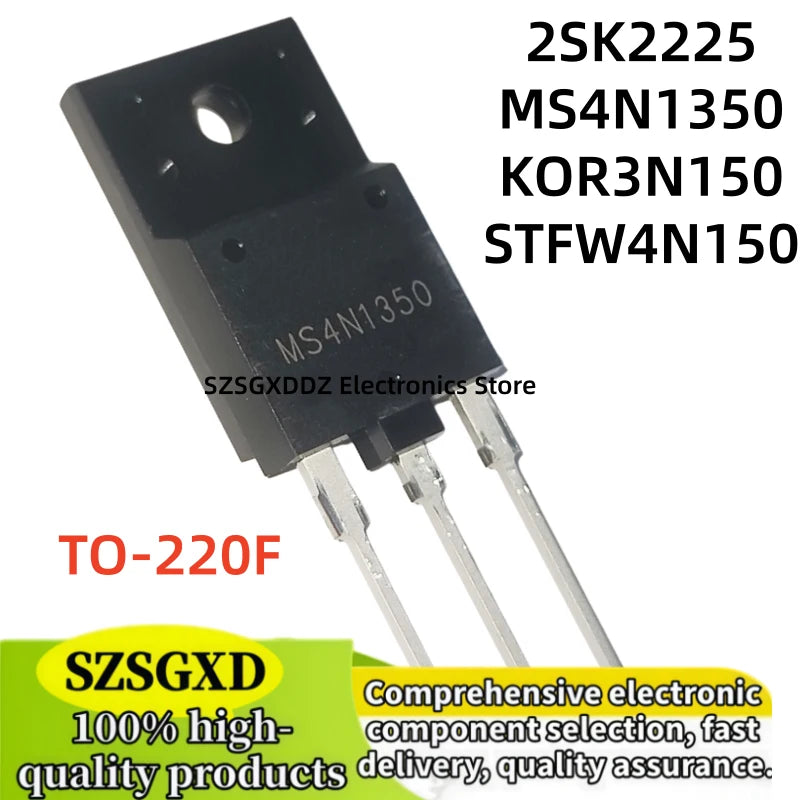 5-10-20Uds 100% new 3N150 KOR3N150 4N150 STFW4N150 TO3PF MS4N1350 STFW3N150 2SK2225 TO-3PF Power MOSFET Transistor
