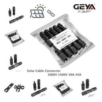 GEYA 5Pairs Solar Connector Male Female 30A 45A Solar Panel Branch Connectors for PV Cable 2.5/4/6mm2 1000VDC 15000VDC