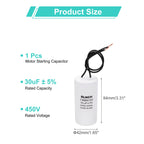 1/2Pcs CBB60 Running Capacitor 3-100uF 450V 2 Wire Electric Air Compressor Motor Run Starting Capacitor for Washing Machine
