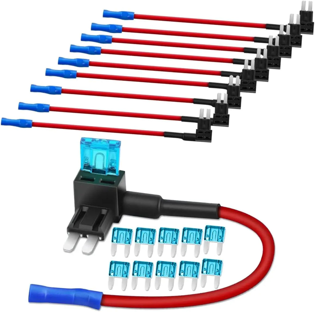 Automotive Fuse Set 5/10Pcs 12V Car Blade Fuse Holder Mini ATM ATO Add-a-Circuit Fuse TAP Adapter Fuse Fuse for Car Trucks Boats