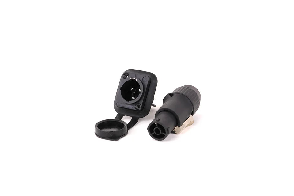 2pcs 3Pins Waterproof IP65 True Locking Powercon Male Plug Jack Power Female Sockets Chassis Wire Connectors