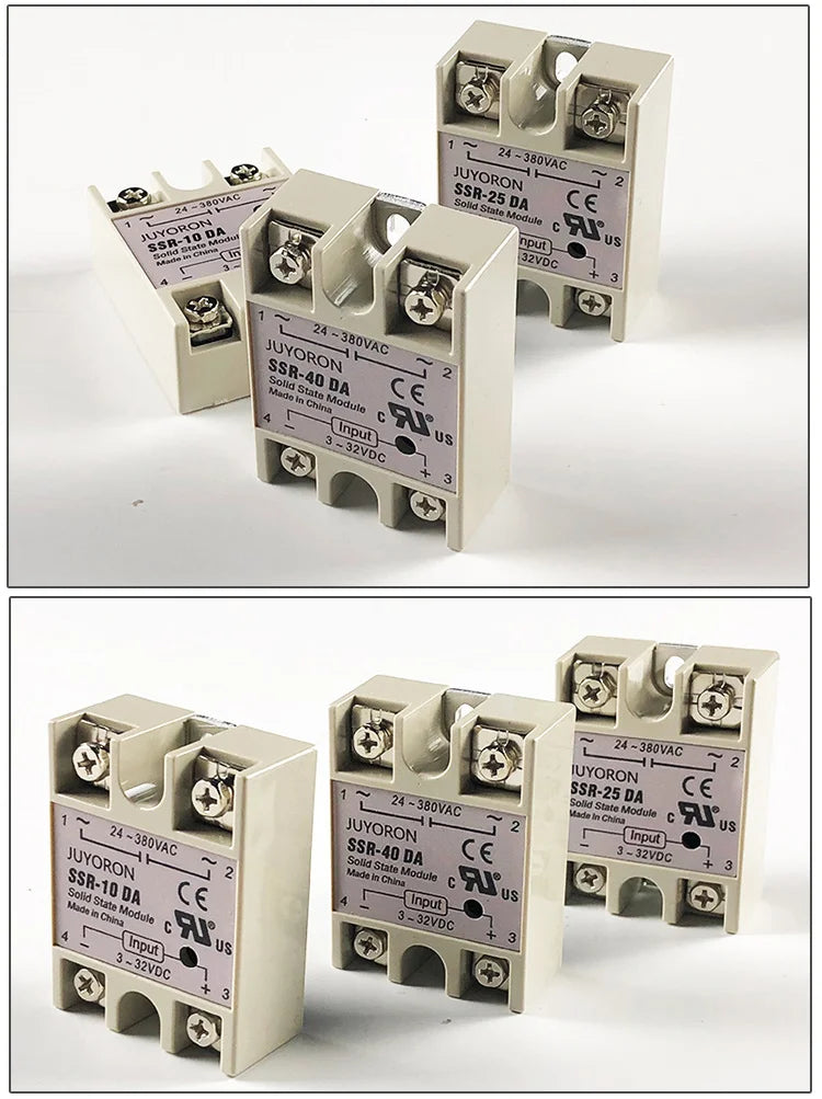 SSR-25DA SSR-40DA SSR-60DA SSR-25AA 40AA 40DD Solid State Relay SSR 10A 25A 40A 60A Module Relay for PID Temperature Control