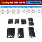 2:1/ 3:1/4:1 Heat Shrink Tube Set 73~900pcs Shrinkage Tubing Kit Cable Repair Protecter Wire Insulation Thermoresistant Sleeving