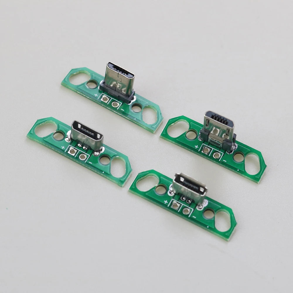 For Micro Data Charging Cable Jack Test Board with Pin Header 90 Degree Micro USB Female Male Connector