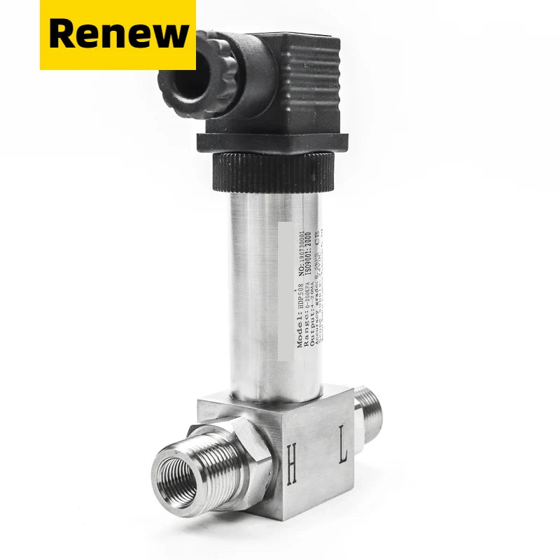 4-20mA  Water Differential Pressure Transmitter Sensor 0-0.05Mpa Full Stainless Steel G 1/2"