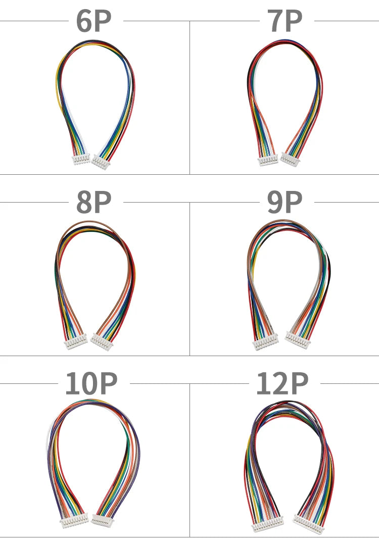 10pcs MX1.25 2/3/4/5/6/7/8/9/10P 1mtr 100cm Micro 1.25mm 28AWG Single/double Head Male Terminal Wire Connector Cable