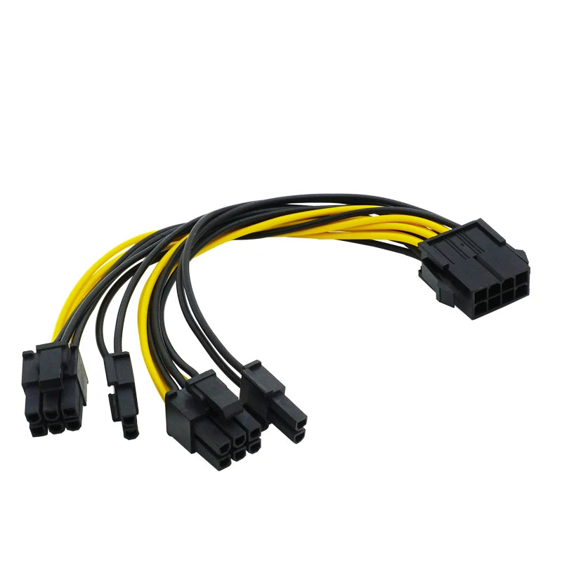 PCIe 6pin to 6 2 pin PCI 8pin Adapter Splitter Power Extension Cable,Power Supply PCI-e 6-pin to 8-pin for PCI Express GPU