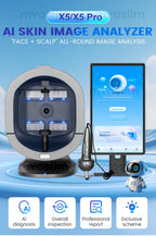 3D Magic Ai Facial Testing X5 ProMirror Wood Lamp Acne Scanner Skin Detector Skin Analyzer Facial Tester Facial Analyzer Machine