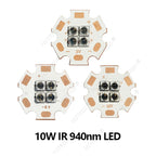 DC3V/6V/12V IR LED 60 Degree 850nm 940nm Chip 10W High Power Light3535 4Chips Infrared Lamp Ceramic Beads With 20mm Copper Board
