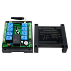6/8CH Wireless Remote Control Switch AC 220V 100V-265V 10A Relay 6/8 Channels 433MHz Industrial Controller Receiver Transmitter