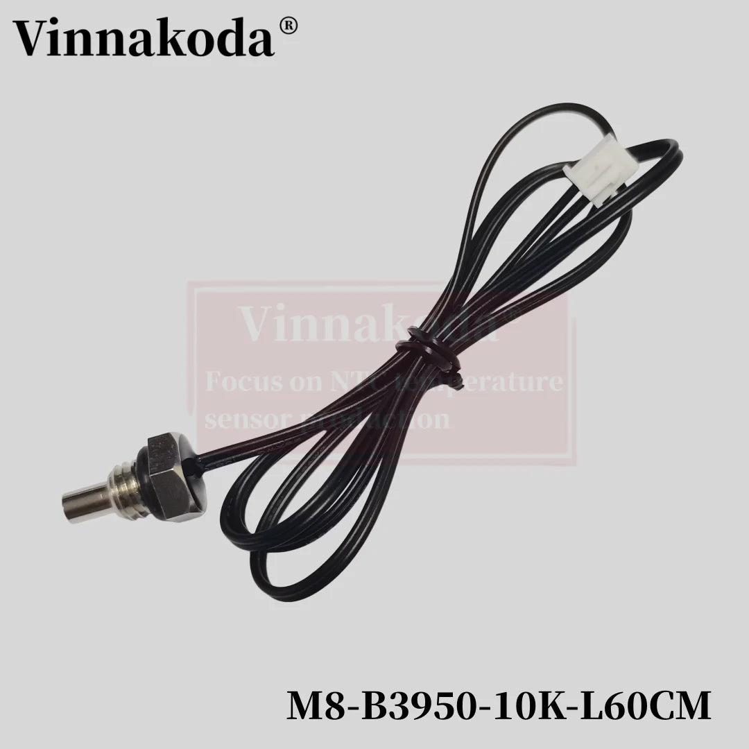 1/2/5PCS M8 Hexagonal Probe NTC Thermistor Temperature Sensor M8x1.25MM Thread B3950 5/10/15/20/50/100K L1M