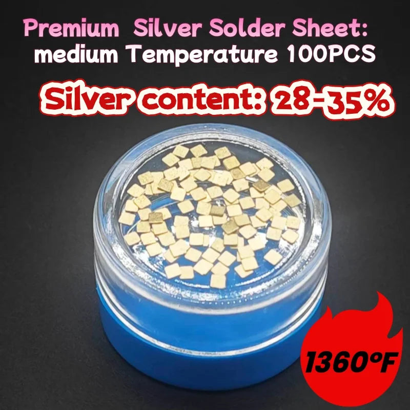 Silver Solder Sheets for DIY Jewelry Welding - High/Medium/Low Temp Options Jewelry Processing Tool