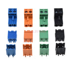 Green/Black/Blue/Orange 2edg 5.08mm 2/3/4/5/6/8P Straight/Curved Needle Pin Pluggable Screw Terminal Block Connector Plug+Socket