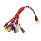 8 in1 / 19 in1 XT60 Female / 4mm Banana Plug to TRX EC3 JST DC Plugs etc Wire Splitter RC Lipo Battery Charging Connectors