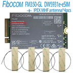 Fibocom FM350-GL DW5931e DW5931e-eSIM 5G M.2 Module for Dell Latitude 5531 9330 3571 Laptop 4x4 MIMO GNSS Modem
