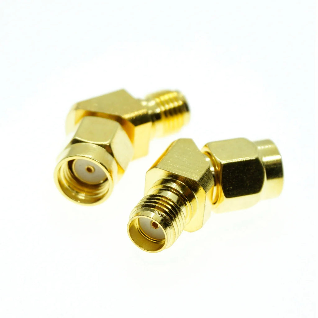 SMA Male to SMA Female RPSMA Plug Jack 45 Degrees 135 Degrees FPV Conical Adapter Brass Connector For WIFI Race Goggle Antenna