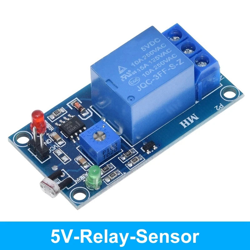 5V 12V Light Sensor Switch LDR Photoresistor Relay Module for Arduino - Light Detection Photosensitive Sensor Board