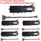 All-Metal TT Encoder Motor, 12PPR Hall Encoder, High Torque 1:90 Gearbox, Metal Shaft DC Geared Motor, DC 3-12V Gearbox Motor