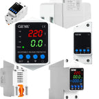 GEYA Din Rail Adjustable Over Voltage Under Voltage Protection Device 40A 63A 80A 220VAC Digital Display Voltage Protector