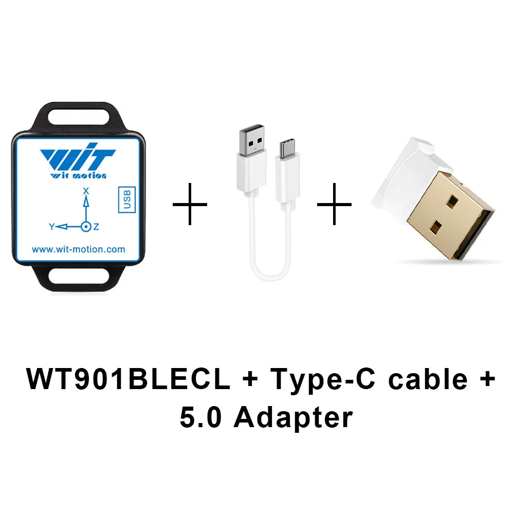 WitMotion WT901BLECL MPU9250 IMU BLE 5.0 Accelerometer Inclinometer, 3 Axis Acce+Gyroscope+Magnetometer BLE 50m for IOS/Android