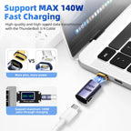 USB4.0 Thunderbolt3 Magnetic USB C To Type C Adapter 140W 40Gbps Fast Charging Magnet Charge Converter Cable 8K@60Hz USB-C Adapt