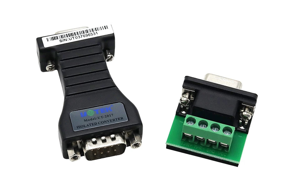 UOTEK Industrial RS232 to RS485 Adapter Converter RS 232 DB9 Connector RS-485 to RS-232 Isolated Half Duplex Anti-surge UT-2017