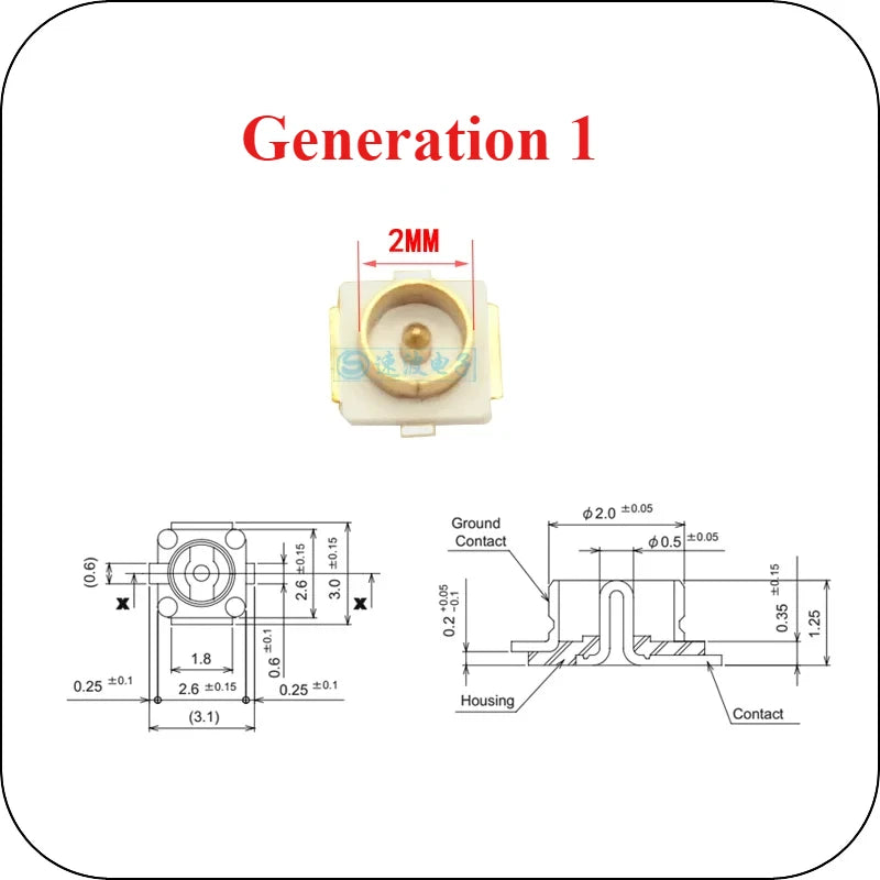 10Pcs/lot 1/3/4/5 Generation Antenna Seat U.FL-R-SMT RF Coaxial Contor SMD SMT Solder PCB Antenna Socket Jack