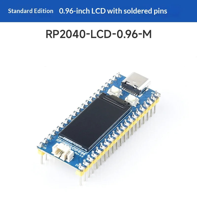 Rp2040 0.96 Lcd Development Board with Pin Header Compatible with Raspberry Pi Pico