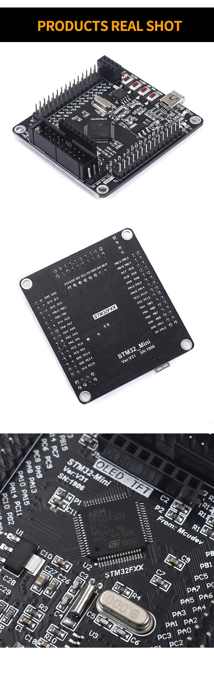 STM32F103RCT6 Development Board Module Standard STM32 ARM Embedded System Core Board Learning Board One-key Serial Download