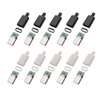 10Pcs Type-C USB 3.1 24 Pin Male Plug Welding Type Connector Jack Tail Terminals Type C Data Cable Interface Accessories Repair
