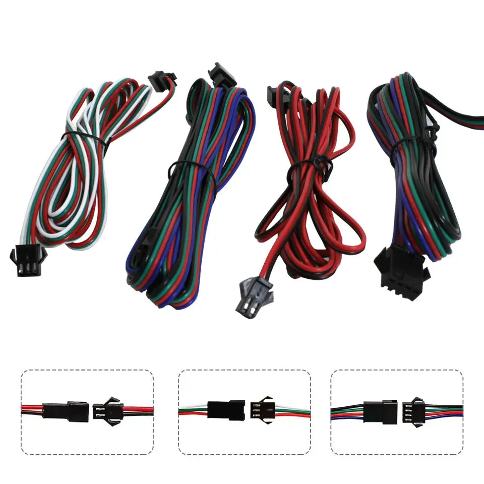 2Pin 3Pin 4Pin 5Pin JST LED Extension Cable Electric Wire 22AWG Male Female Connector For WS2811 WS2812 WS2813 RGBWW Strip Light
